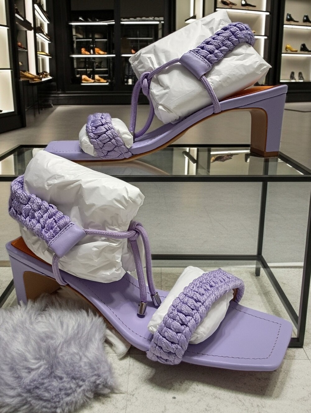 Schutz Blair Mid Heeled Purple Sandals Women's Sz 8.5 B 🆕